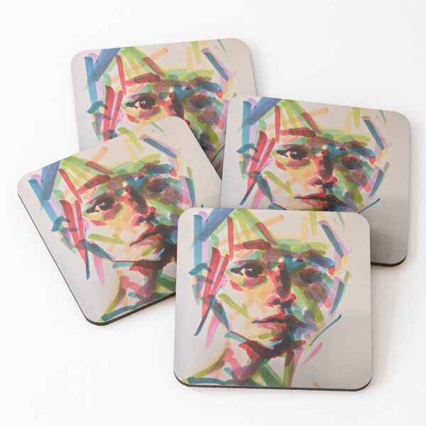 Item preview, Abstract Marker Strokes Colorful Face Portrait designed and sold by jadexjournal.