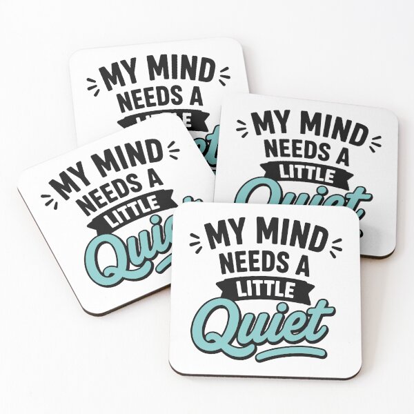 Item preview, My Mind Needs A Little Quiet Introvert Humor Quote designed and sold by Gift Phrase Studio.