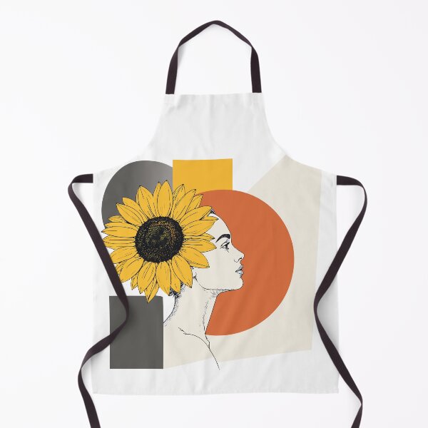 Item preview, Abstract Sunflower Woman Portrait Print - Mid Century Modern Boho Geometric Art designed and sold by BestChoiceService.