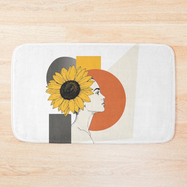 Item preview, Abstract Sunflower Woman Portrait Print - Mid Century Modern Boho Geometric Art designed and sold by BestChoiceService.