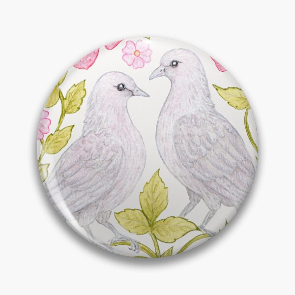 Item preview, Silver Doves & Wild Strawberries   designed and sold by Piret Victoria Ribas.
