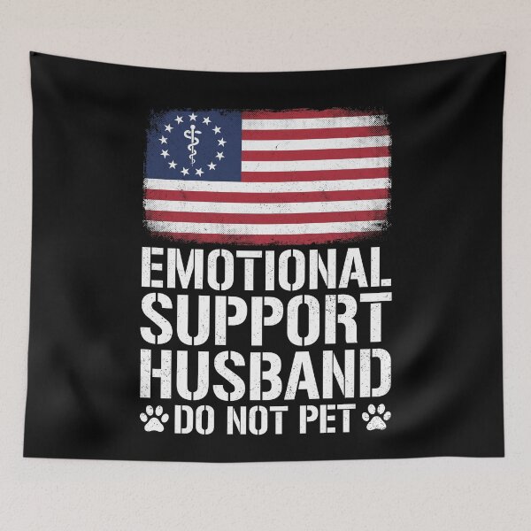 Item preview, Emotional Support Husband Do Not Pet Funny Relationship Humor Wife Spouse Gift designed and sold by SofenArt.