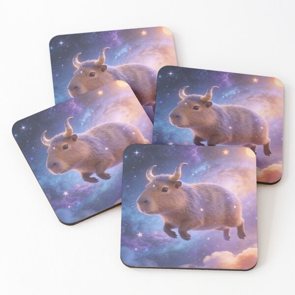 Item preview, Capybara Taurus in Space - Zodiac Signs designed and sold by silviaarzamendia.