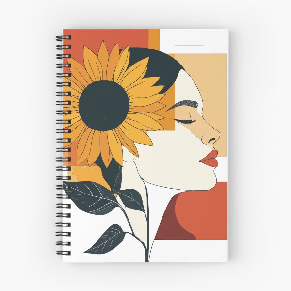Item preview, Boho Sunflower Woman Portrait Print - Abstract Mid Century Modern Goddess Art designed and sold by BestChoiceService.