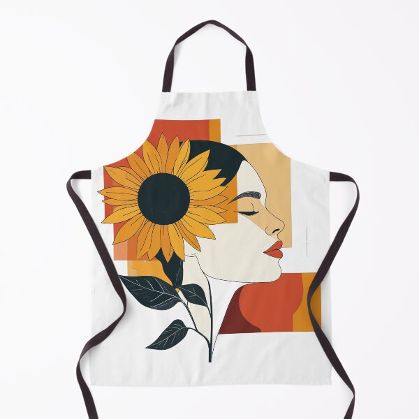 Item preview, Boho Sunflower Woman Portrait Print - Abstract Mid Century Modern Goddess Art designed and sold by BestChoiceService.
