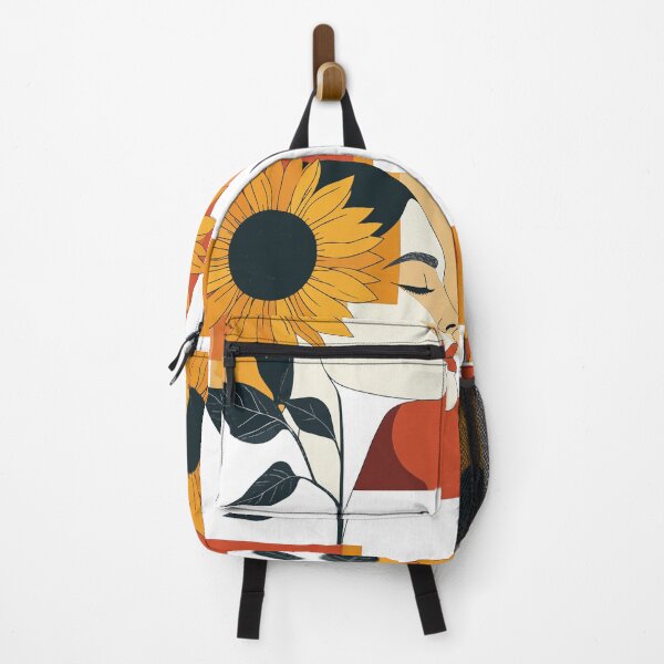 Item preview, Boho Sunflower Woman Portrait Print - Abstract Mid Century Modern Goddess Art designed and sold by BestChoiceService.