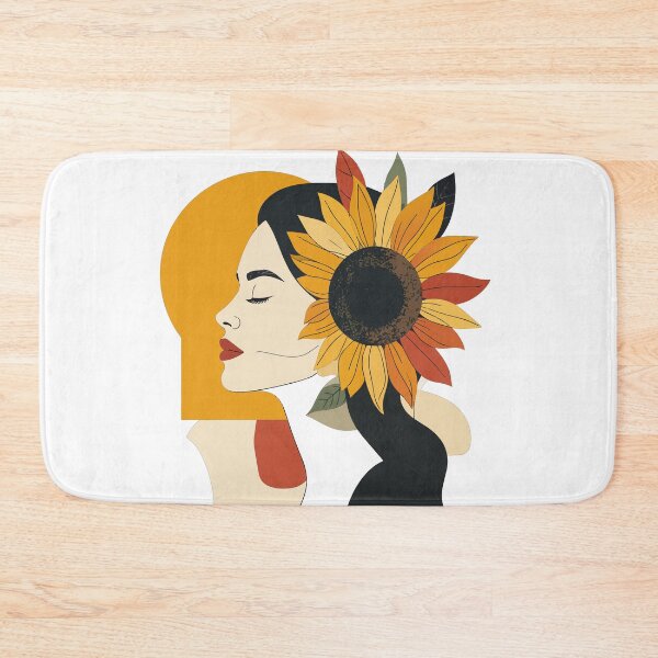 Item preview, Minimalist Sunflower Woman Profile Print - Abstract Mid Century Boho Arch Wall Art designed and sold by BestChoiceService.