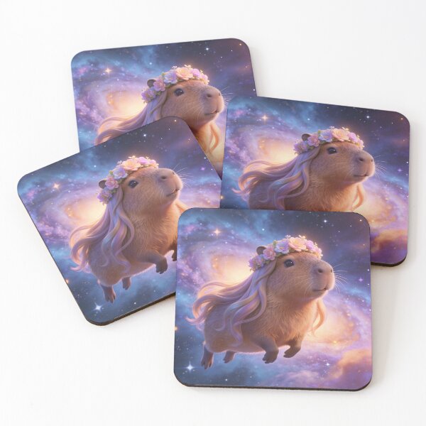 Item preview, Virgo Capybara in Space - Zodiac Signs designed and sold by silviaarzamendia.