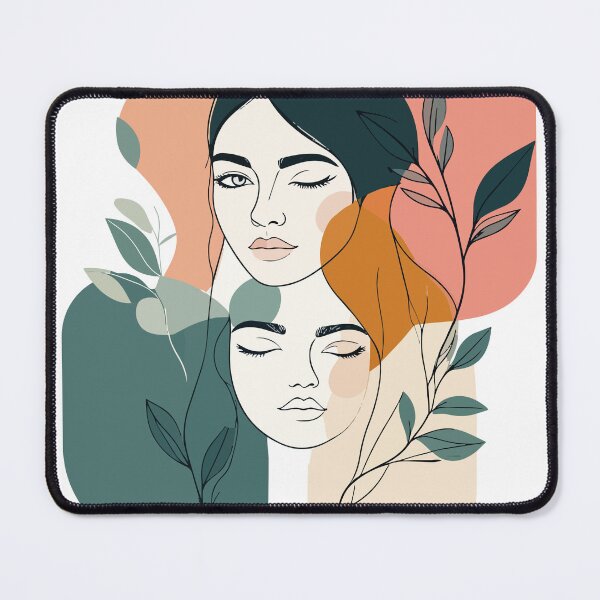 Item preview, Minimalist Two Faces Line Art Print - Boho Abstract Women Sisterhood Wall Art designed and sold by BestChoiceService.
