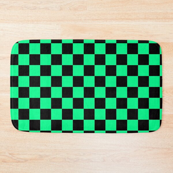Item preview, Neon Teal Green and Black Checkerboard pattern designed and sold by MIMIWIWI.