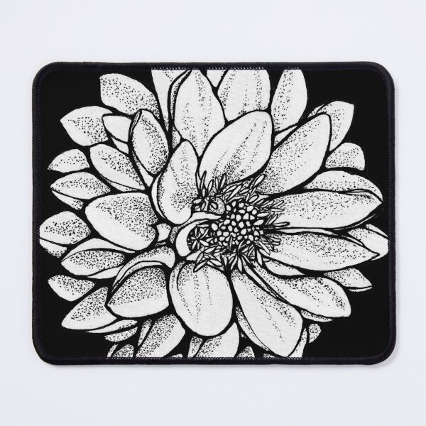 Item preview, Dahlia - ink illustration designed and sold by Javotte Art / Gab Dessine.