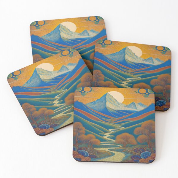 Item preview, Sunlit River – Dreamy Landscape Art designed and sold by zoliartdesign.