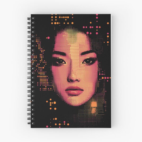 Item preview, Neon Halftone Asian Beauty designed and sold by ClubVacay.