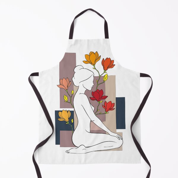 Item preview, Abstract Nude Woman Line Art Print - Boho Magnolia Flower Feminist Wall Art designed and sold by BestChoiceService.