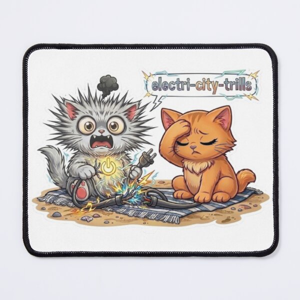 Item preview, Electricity Kills - Funny Cat Electric Shock Sticker designed and sold by SNC3421.