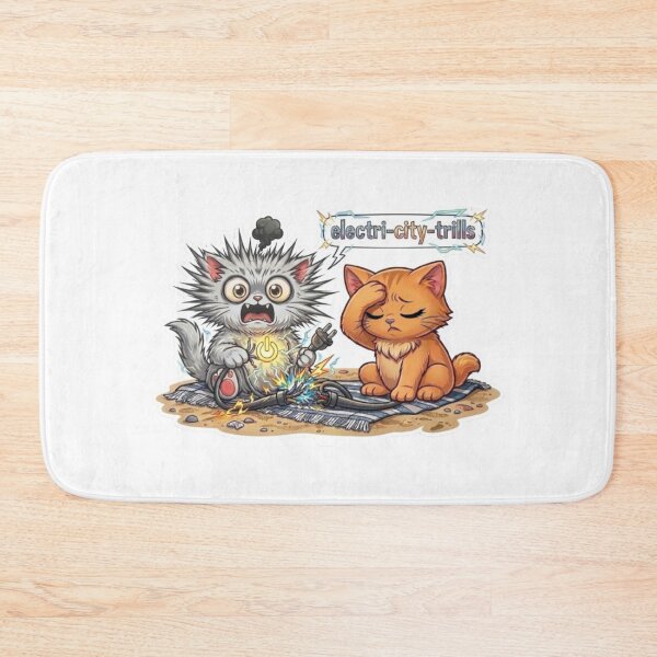 Item preview, Electricity Kills - Funny Cat Electric Shock Sticker designed and sold by sabarinath3421.