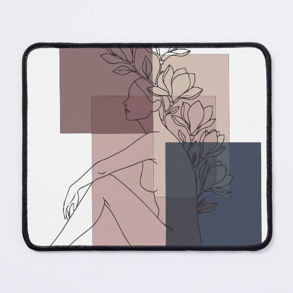 Item preview, Abstract Nude Woman Magnolia Print - Boho Minimalist Female Silhouette Wall Art designed and sold by BestChoiceService.