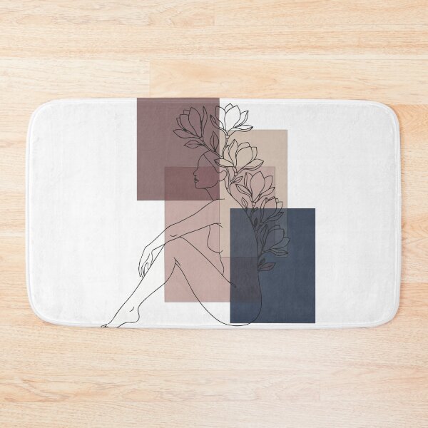 Item preview, Abstract Nude Woman Magnolia Print - Boho Minimalist Female Silhouette Wall Art designed and sold by BestChoiceService.