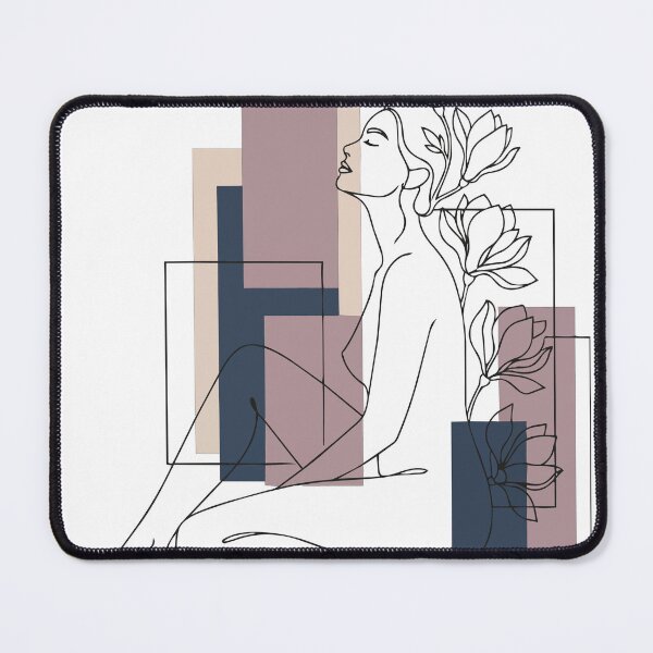Item preview, Abstract Nude Woman Magnolia Print - Boho Minimalist Female Silhouette Black Wall Art designed and sold by BestChoiceService.