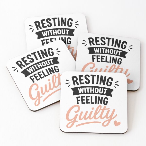Item preview, Resting Without Feeling Guilty Cozy Healing Quote designed and sold by Magmashup.