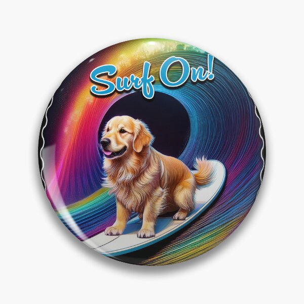 Item preview, Surf On Golden Retriever designed and sold by Karen Wood.