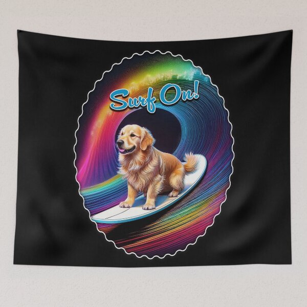 Item preview, Surf On Golden Retriever designed and sold by Karen Wood.