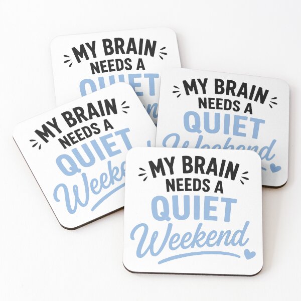 Item preview, My Brain Needs A Quiet Weekend Introvert Humor Quote designed and sold by Gift Phrase Studio.