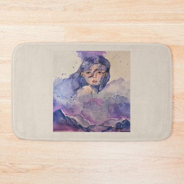 Item preview, Dreamy Purple Watercolor Female Portrait Paintingemale Fine Art Painting designed and sold by jadexjournal.