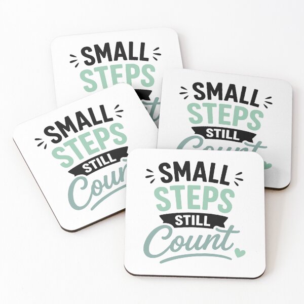 Item preview, Small Steps Still Count Gentle Mental Health Quote designed and sold by Gift Phrase Studio.