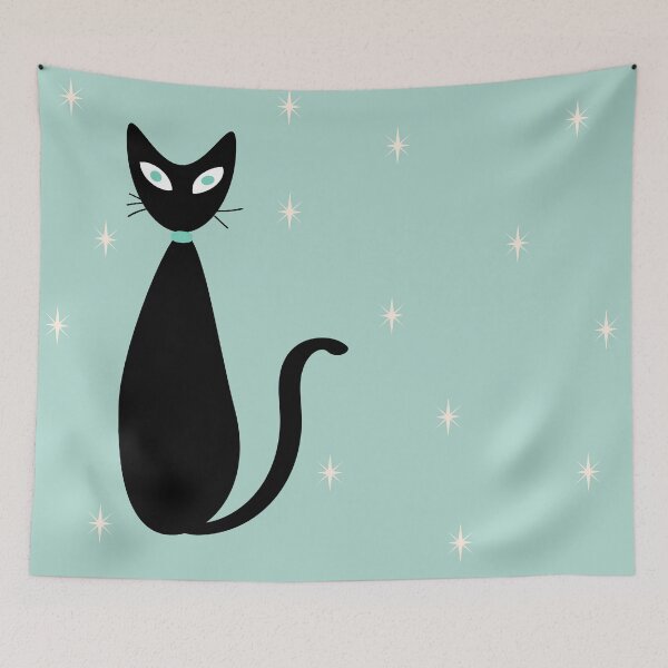 Item preview, Mid Century Modern Atomic Cat (Atomic Cat Collection) designed and sold by CreatifyArtHub.