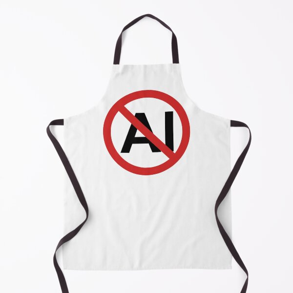 Item preview, No AI Art Symbol - Anti Artificial Intelligence Prohibited Slash Graphic designed and sold by Off-Road-Zone.