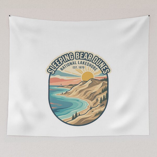 Item preview, Sleeping Bear Dunes National Lakeshore Est 1970 Michigan National Park Travel Visitor designed and sold by Simsimah26Parks.