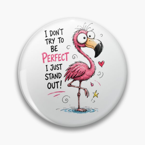 Item preview, Funny Cartoon Flamingo – Humorous and Positive Doodle Illustration designed and sold by NABPOD.