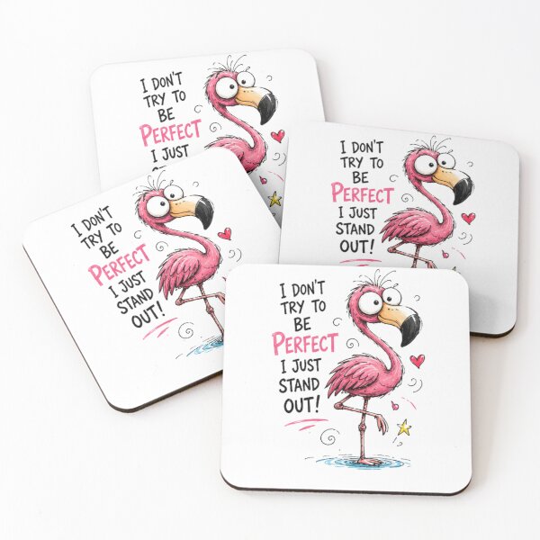 Item preview, Funny Cartoon Flamingo – Humorous and Positive Doodle Illustration designed and sold by NABPOD.
