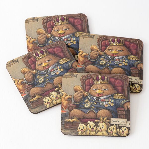 Item preview, Save Us From The Dictator - Funny Chicken King Sticker designed and sold by sabarinath3421.
