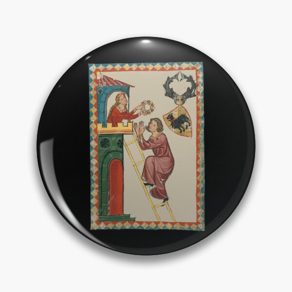Item preview, Lady Giving Gift to Suitor 14th Century Codex Manesse designed and sold by Cat Lady Designs.