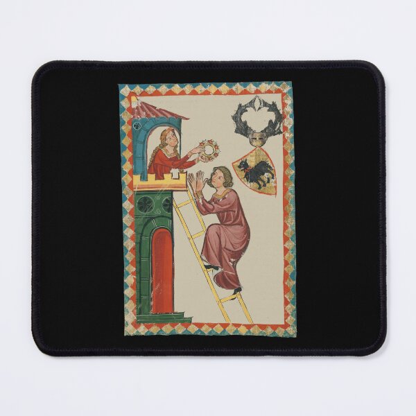 Item preview, Lady Giving Gift to Suitor 14th Century Codex Manesse designed and sold by Cat Lady Designs.