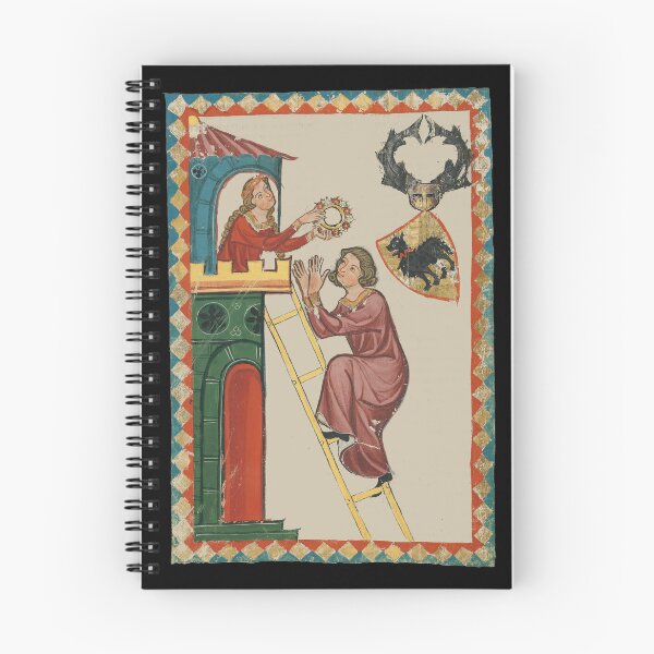 Item preview, Lady Giving Gift to Suitor 14th Century Codex Manesse designed and sold by Cat Lady Designs.