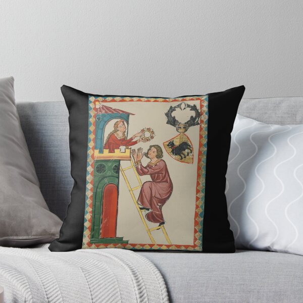 Item preview, Lady Giving Gift to Suitor 14th Century Codex Manesse designed and sold by Cat Lady Designs.