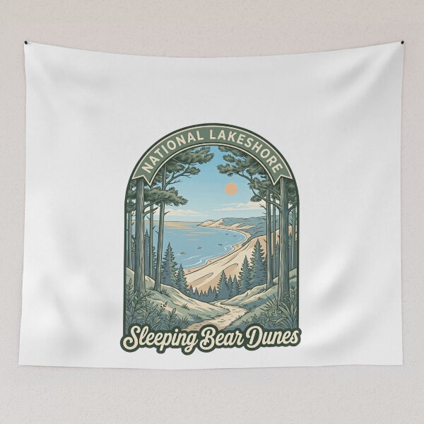 Item preview, National Lakeshore Sleeping Bear Dunes Michigan Travel Hiking Outdoors designed and sold by Simsimah26Parks.