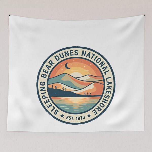 Item preview, Sleeping Bear Dunes National Lakeshore Est. 1970 Michigan Travel Hiking Souvenir designed and sold by Simsimah26Parks.