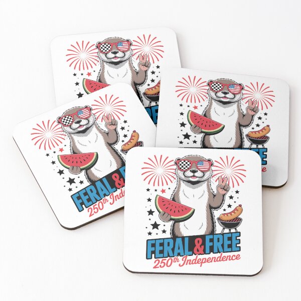 Item preview, 250th Independence 4th of July Feral and Free Otter designed and sold by grounabslaninal.