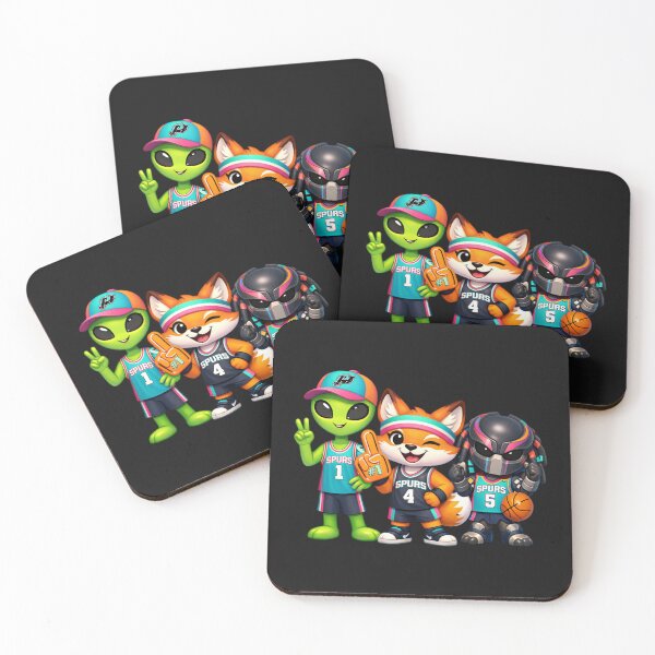 Item preview, Cute Alien Fox Monster Basketball Fan Team designed and sold by Tsugraf Designs.