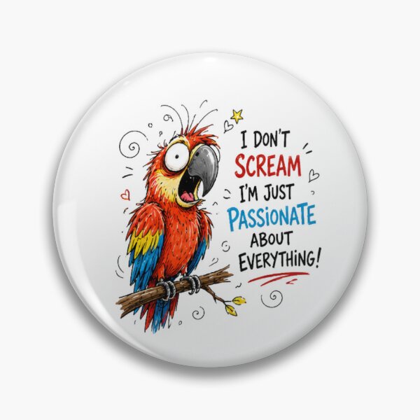 Item preview, Funny Screaming Parrot - Passionate Bird Cartoon designed and sold by NABPOD.