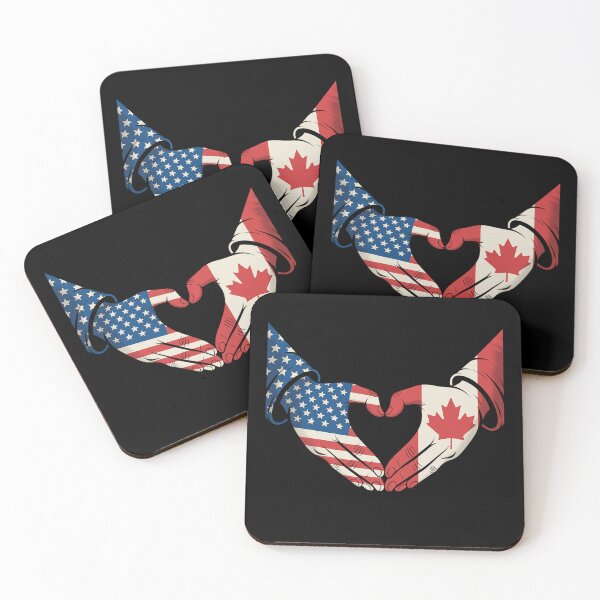 Item preview, Half Canadian Half American Canada USA Flag Heart designed and sold by grounabslaninal.
