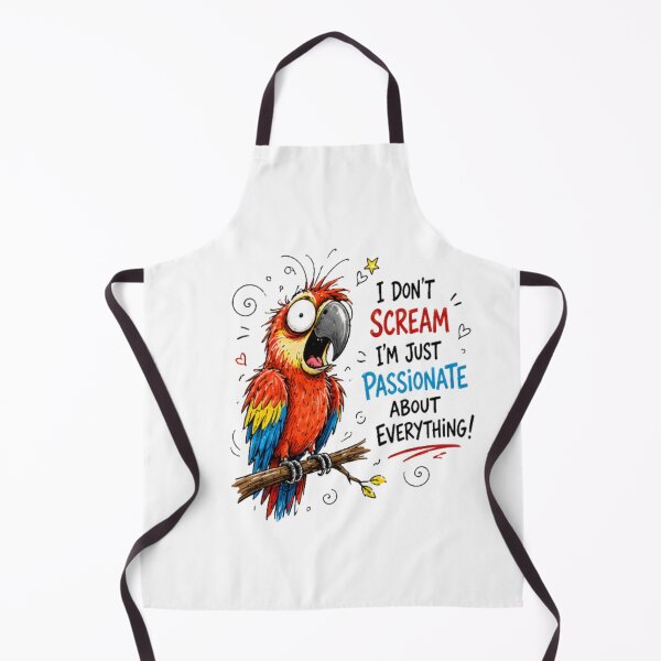 Item preview, Funny Screaming Parrot - Passionate Bird Cartoon designed and sold by NABPOD.