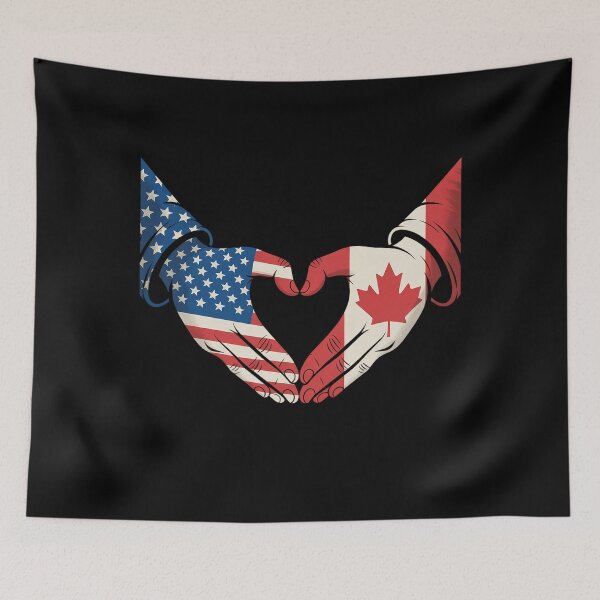 Item preview, Half Canadian Half American Canada USA Flag Heart designed and sold by grounabslaninal.