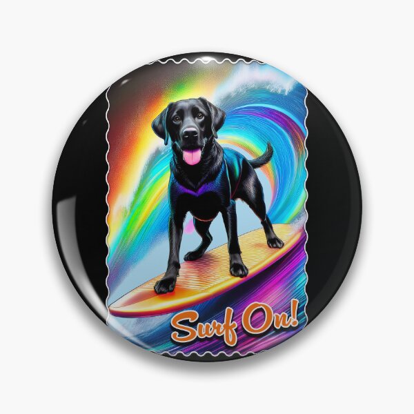 Item preview, Surf On Black Labrador designed and sold by Karen Wood.