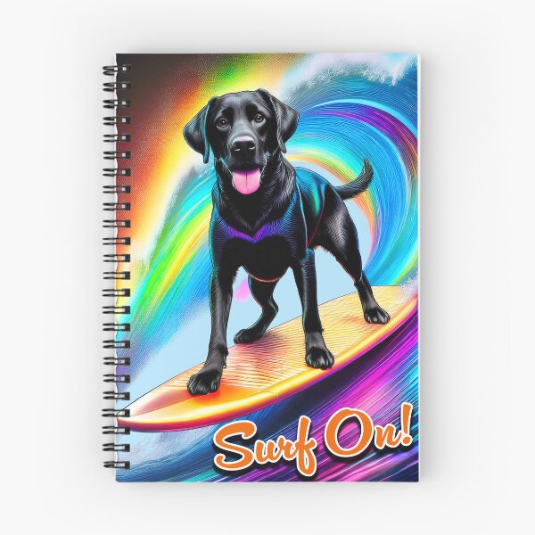 Item preview, Surf On Black Labrador designed and sold by Karen Wood.