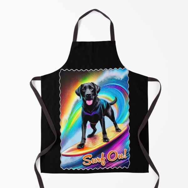 Item preview, Surf On Black Labrador designed and sold by Karen Wood.